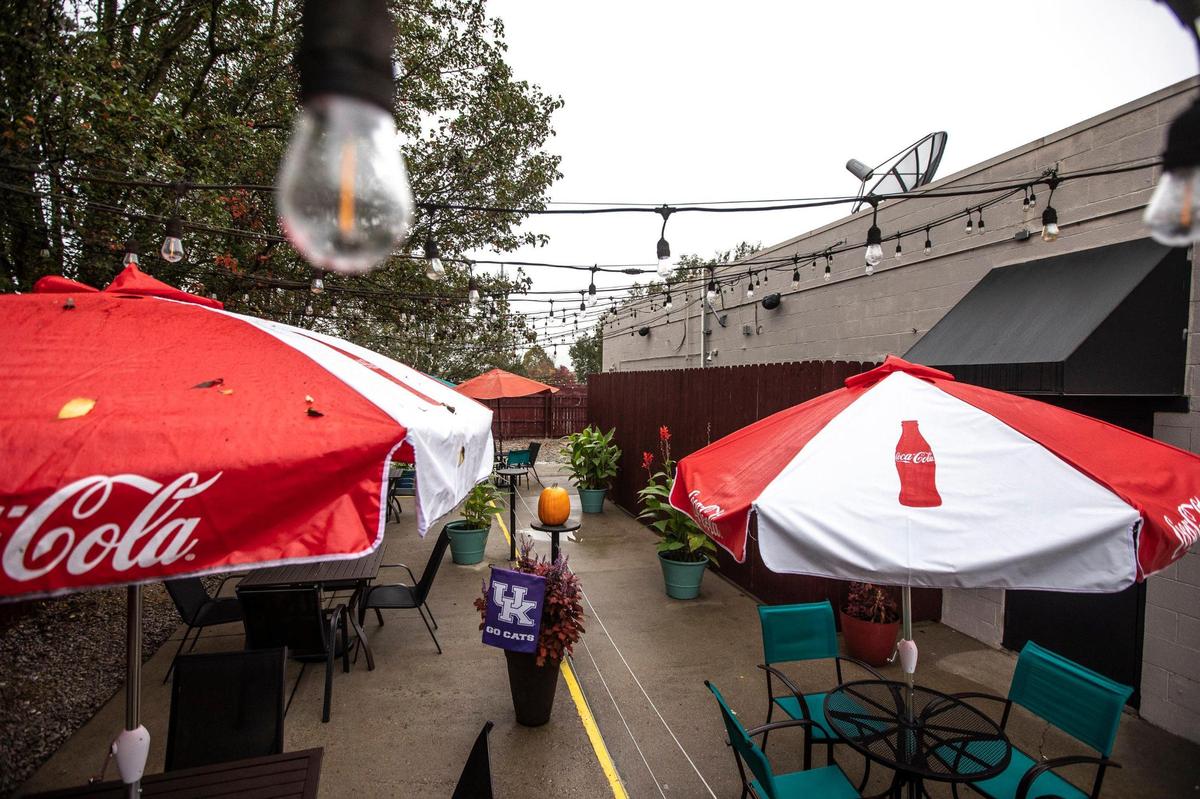 El Patio, at 2628 Richmond Rd., in Lexington, Ky., includes a large outdoor patio with umbrellas and strings of lights.