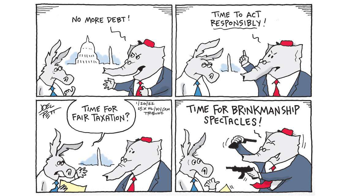 Joel Pett: New GOP majority, new debt ceiling debacle