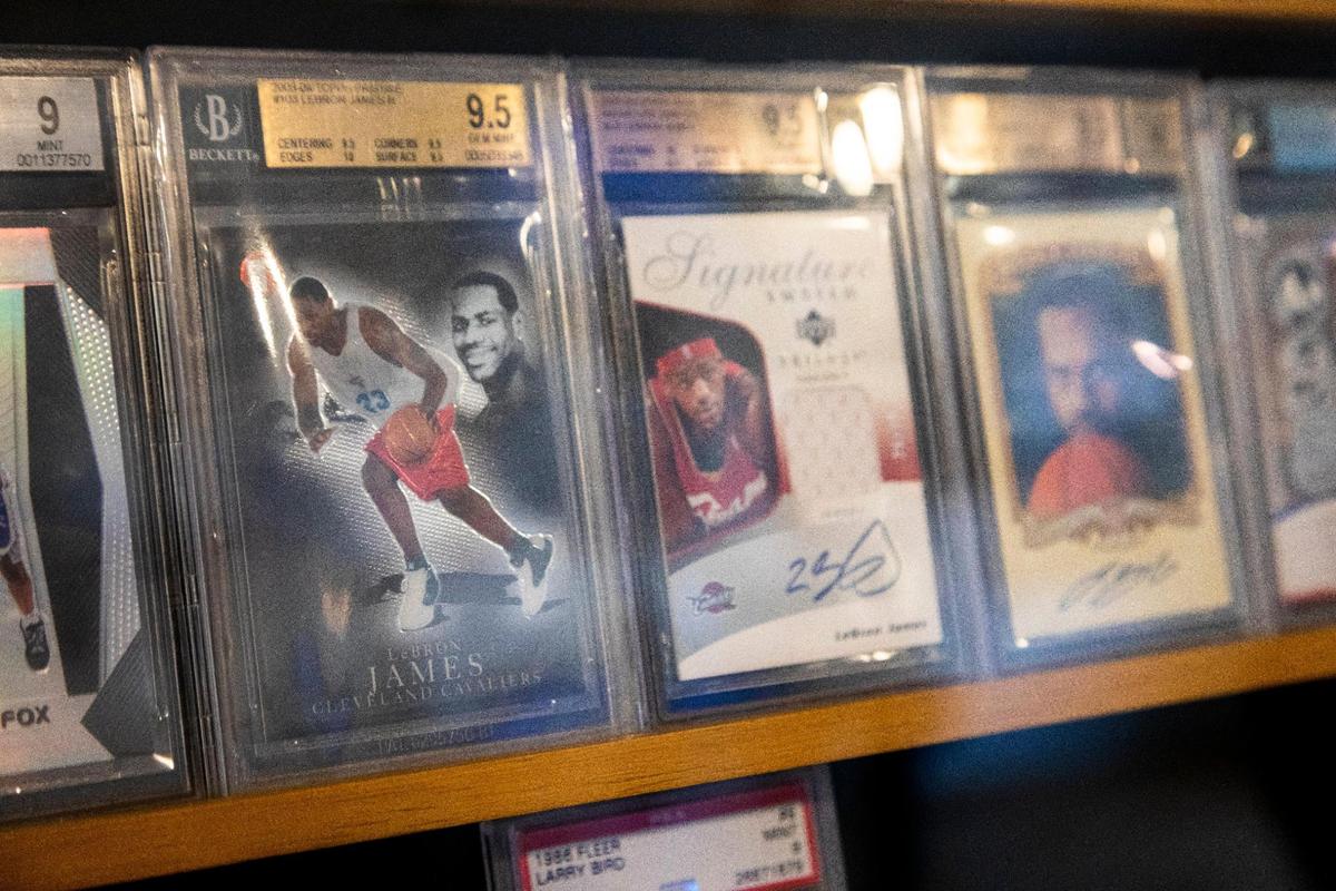 Some rare and valuable cards on display at Jimmy’s Kentucky Roadshow in October 2020.