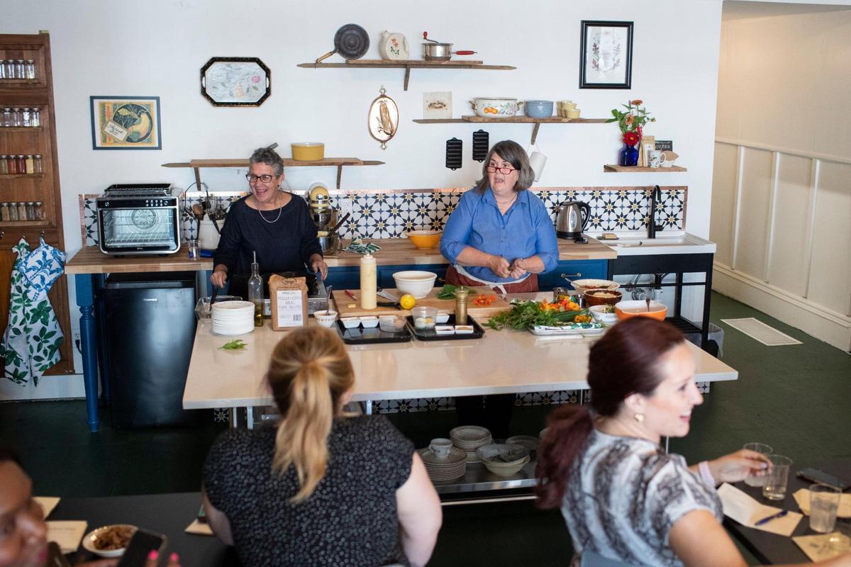 Chef Ouita Michel will hold classes at the new cooking studio in downtown Versailles.