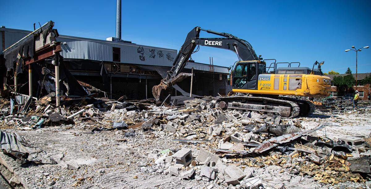 Demolition of the former Kroger at 344 Romany Road makes way for construction of Lexington's newest Publix, which will be located in the city center of the Chevy Chase neighborhood, on September 9, 2025. 