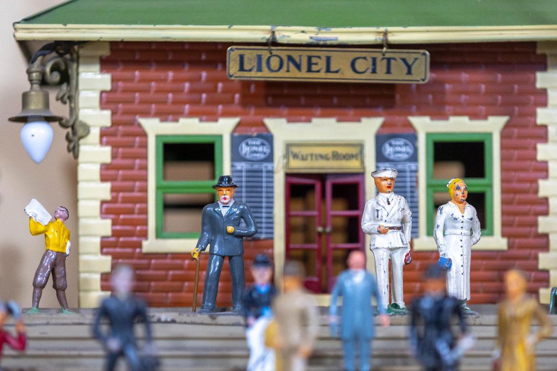 Lionel Station with Barclay Cast Figures #128, produced between 1928-30, is on display at Nostalgia Station Toy Museum in Versailles, Ky., on Friday, Jan. 3, 2025.