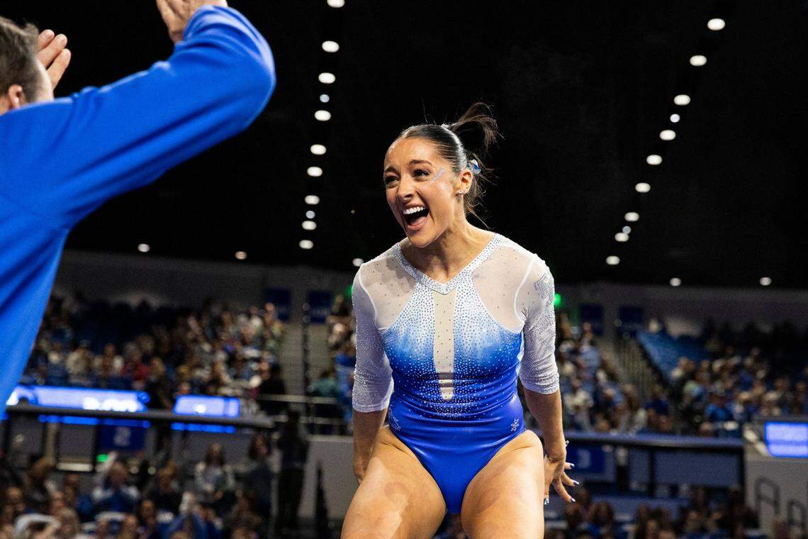 Kentucky’s Isabella Magnelli was thrilled to see almost 5,000 fans show up for the Wildcats’ home opener. “BBN really showed out tonight. This place was packed, and it was so loud, the energy was absolutely amazing.”