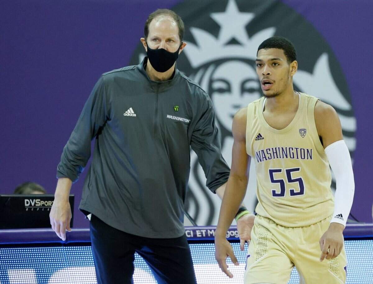 In the two seasons Quade Green (55) played for Washington (2019-20 and 2020-21), he averaged 14 points and 4.2 assists.