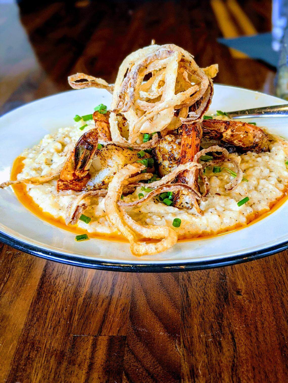 Shrimp and Grits at Libby’s Southern Comfort in Covington