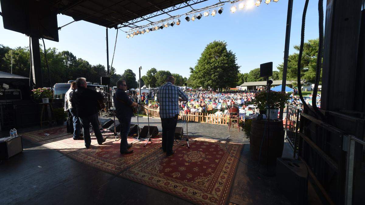 Russell Moore & IIIrd Tyme Out played to the late afternoon crowd at Festival of the Bluegrass on July 9, 2017. The traditional festival won’t be coming back after 46 years but a new bluegrass music concert event, Spirit of the Bluegrass, will be coming in 2023.