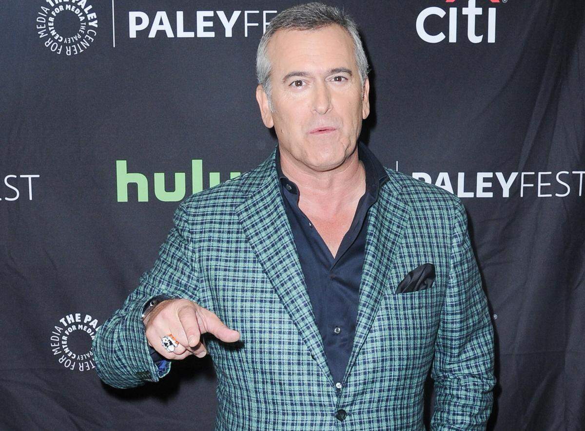 Actor Bruce Campbell is known as Ash Williams from the wildly popular “Evil Dead” franchise of movies.