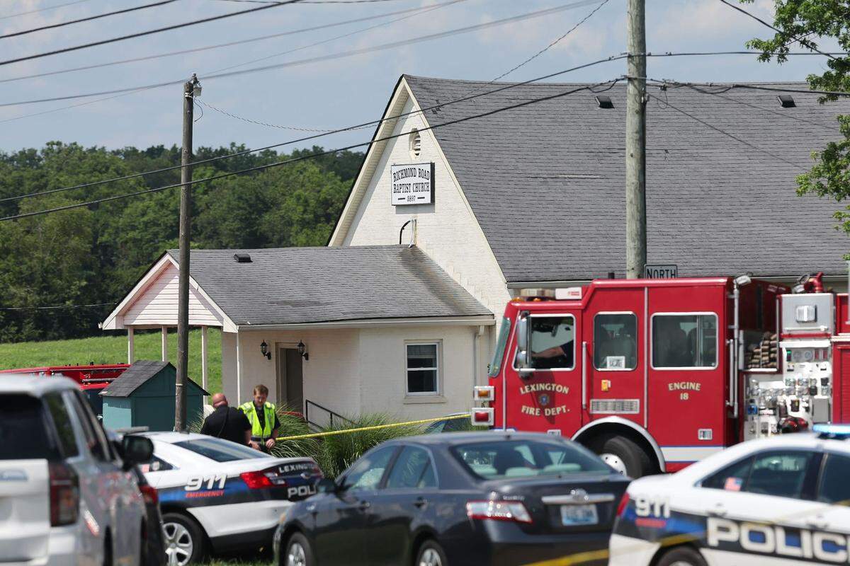 Several people were shot inside the Old Richmond Road Baptist Church Sunday afternoon. 