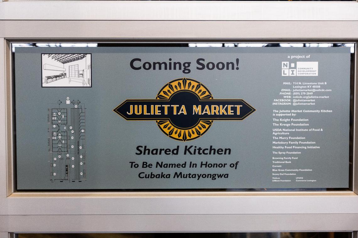 A shared kitchen space still under construction within Julietta Market at Greyline Station on the corner of Limestone and Loudon.