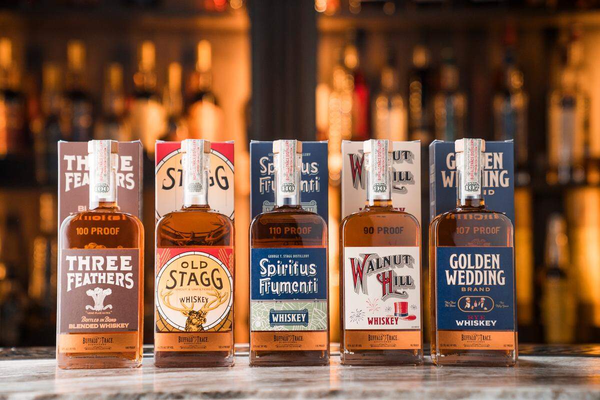 The inaugural version of the new Buffalo Trace Distillery Prohibition Collection includes five historic labels.