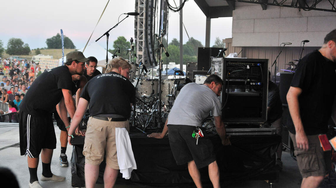 Roadies and bands keep six Ichthus Festival stages changing