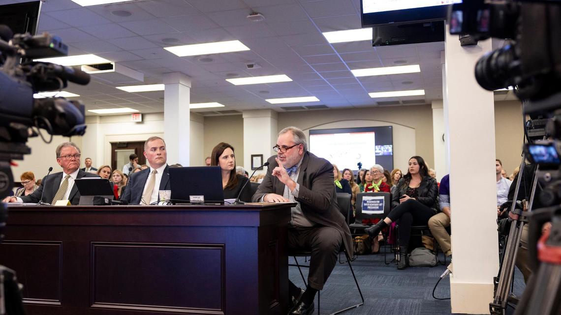 Steve Shannon, Executive Director of KARP, Inc., speaks about the CARR (Crisis Aversion and Rights Retention) bill during the Interim Joint Committee on Judiciary in Frankfort, Ky., Friday, December 15, 2023.