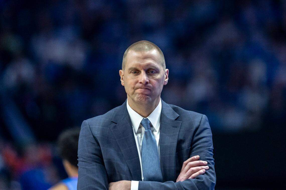 Kentucky head coach Mark Pope reacts during his team’s game against Florida at Rupp Arena on Jan. 4.