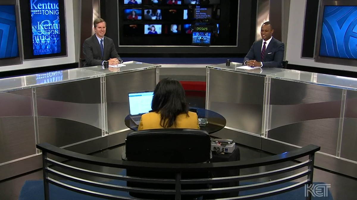 Gov. Andy Beshear, the Democratic governor, and Attorney General Daniel Cameron, a Republican, both took part in the KET Kentucky Tonight Debate on Monday, Oct. 23.