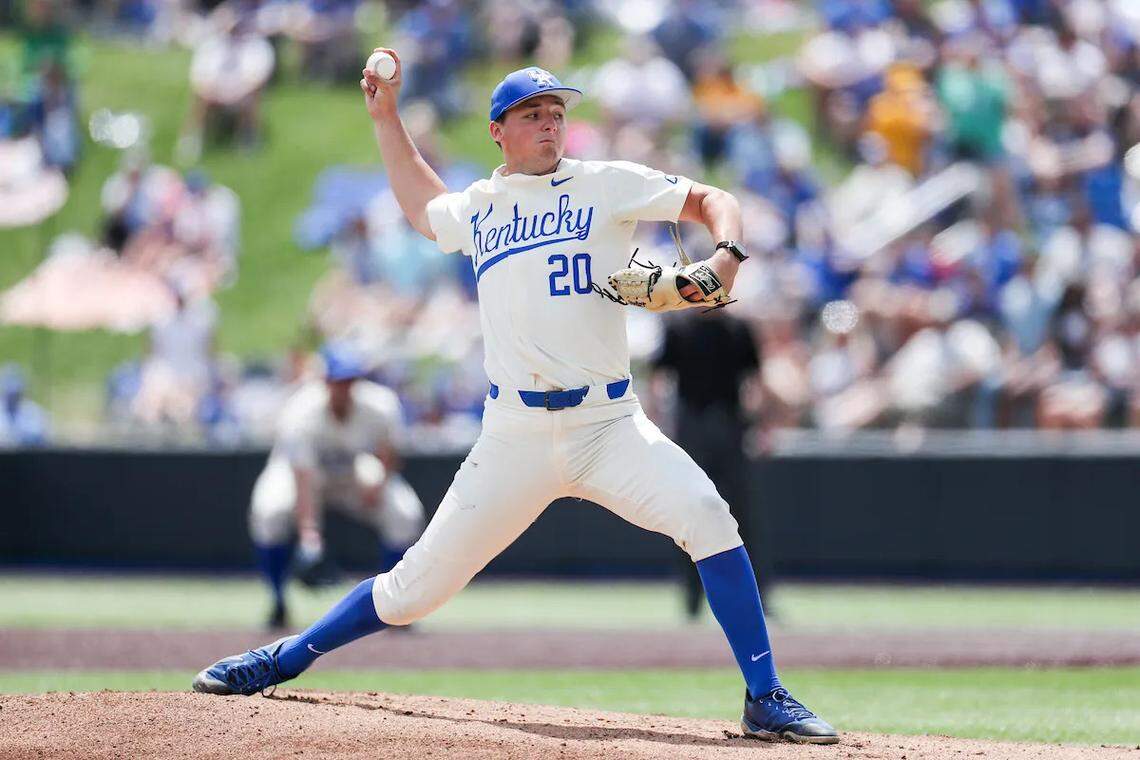 Mason Moore, a 6-foot-4 junior from Rowan County High School, is one of the Kentucky pitchers that gives UK a chance to win the College World Series.