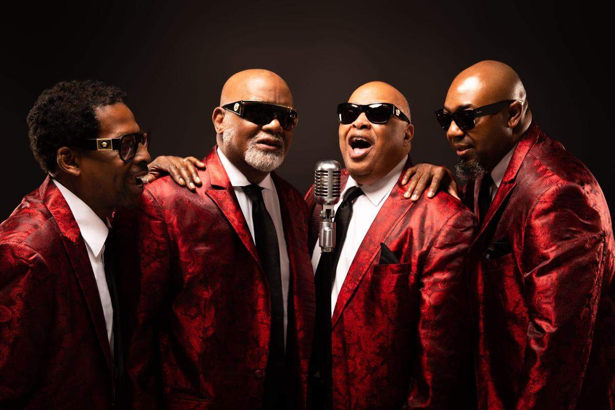 The Blind Boys of Alabama, from left, Joey Williams, Ricky McKinnie, J.W. Smith and Sterling Glass, will be at the Kentucky Theatre.