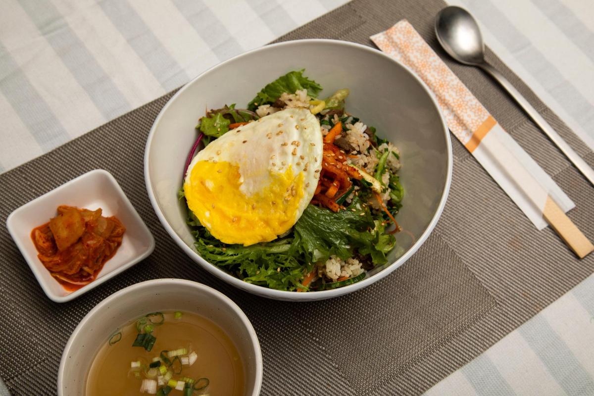 The Beef Bibimbap, rice bowl from JY Kitchen in Lexington, March 11, 2021.