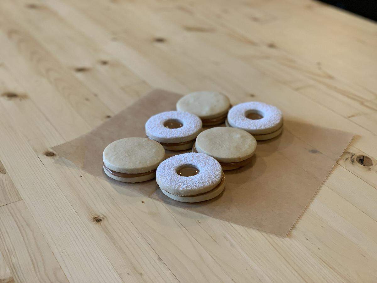 Favor Kitchen’s Dessert: Alfajores – Assorted dulche de leche sandwich cookies.