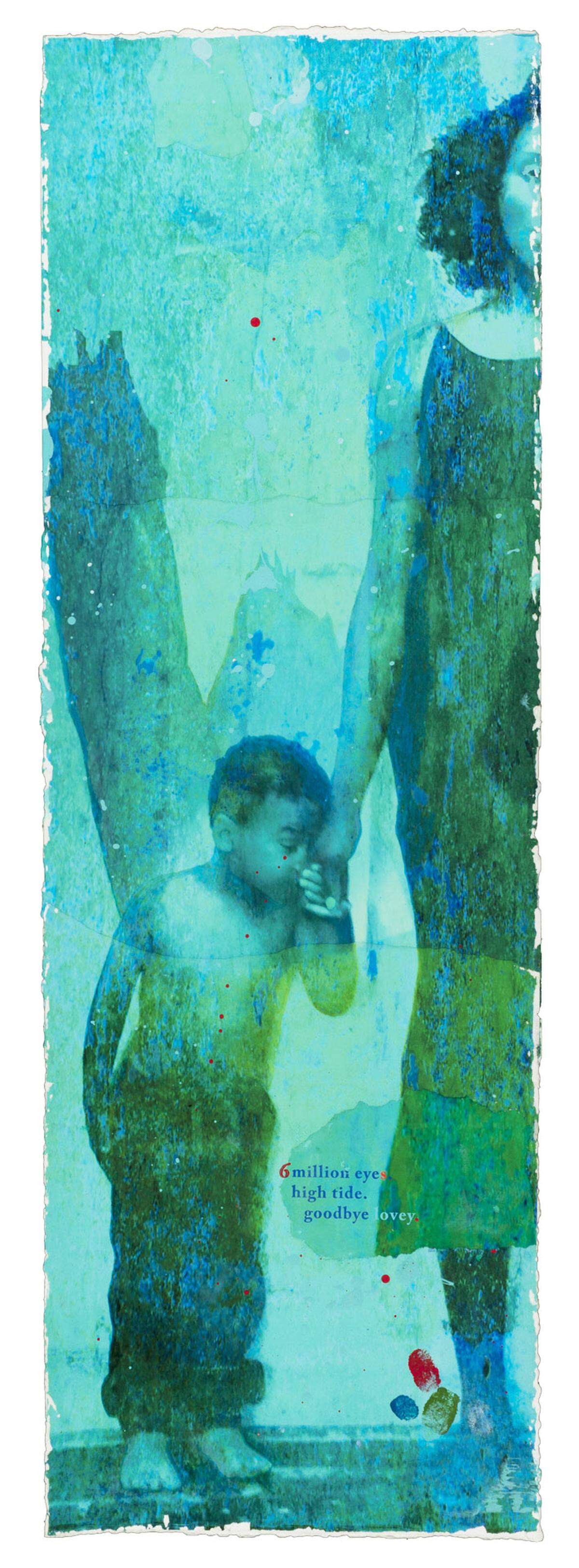 “Six million eyes. High tide. Goodbye lovey” by Marjorie Guyon and Patrick J. Mitchell, text by Nikky Finney.
