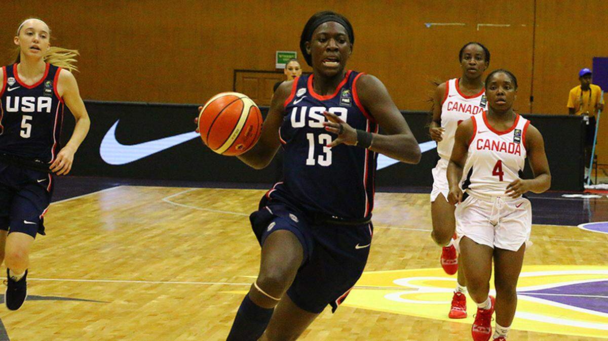 Kentucky’s Rhyne Howard scored nine of her game-high 14 points in the first quarter Friday to lead the United States’ 81-46 rout of Canada in the quarterfinals of the FIBA U19 World Cup in Bangkok, Thailand.