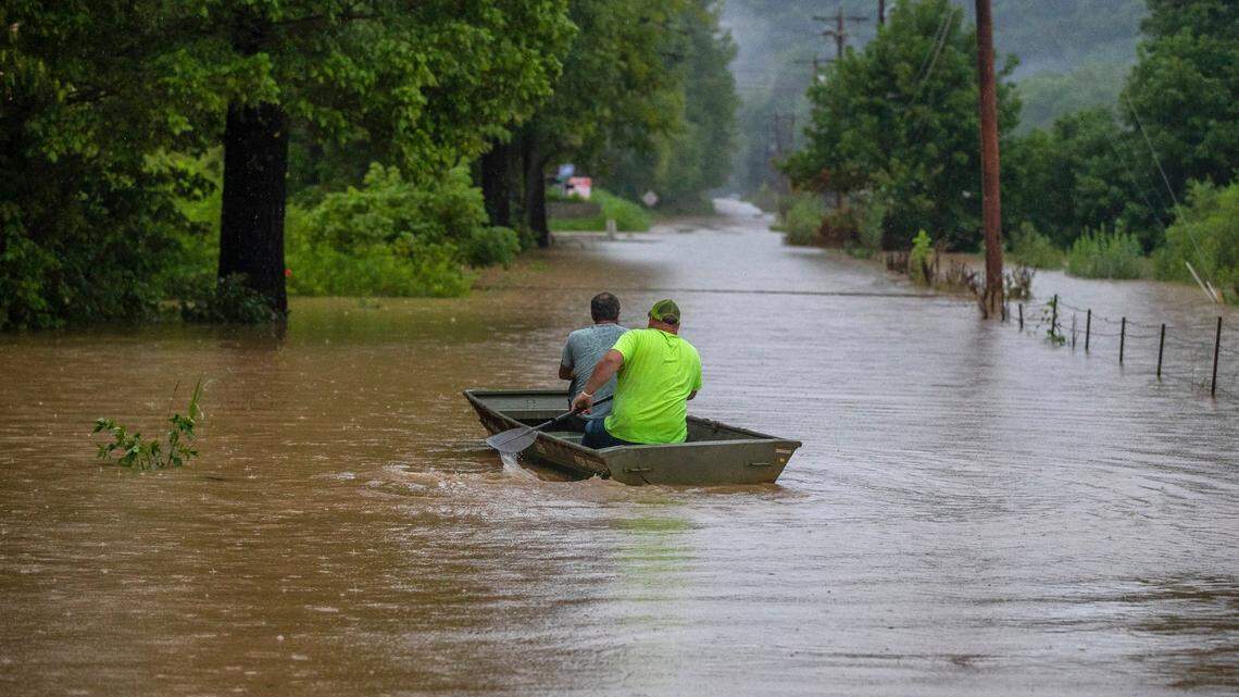 Ky. woman with chest pains dies when ambulance can’t get through flood, coroner says.