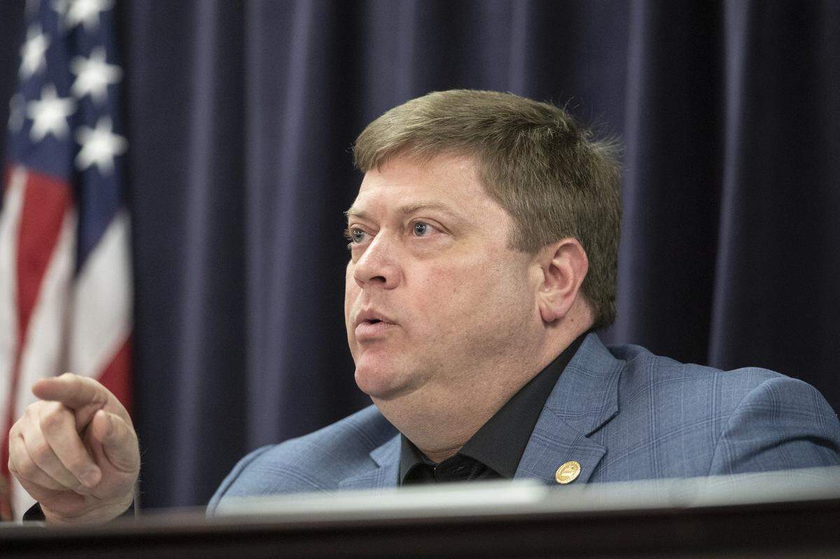 Rep. Jason Petrie, R-Elkton, speaks during a Kentucky House Judiciary Committee hearing at the state Capitol on Wednesday, March 4, 2020.