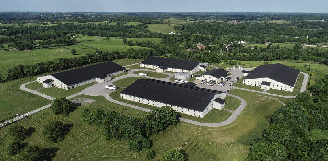 Four massive barrel warehouses have been built at the Woodford Reserve Distillery in Woodford County in the last five years to age more than 200,000 barrels of Brown-Forman's premium whiskey. The multimillion investment has been aimed at Europe, which is about to impose a 25 percent tariff on American whiskey.