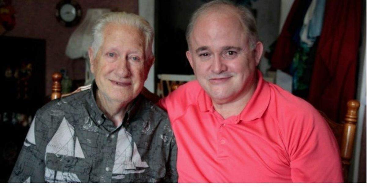 Wendall Gill posed with Todd Oldfield, who has worked to raise money to help Gill.