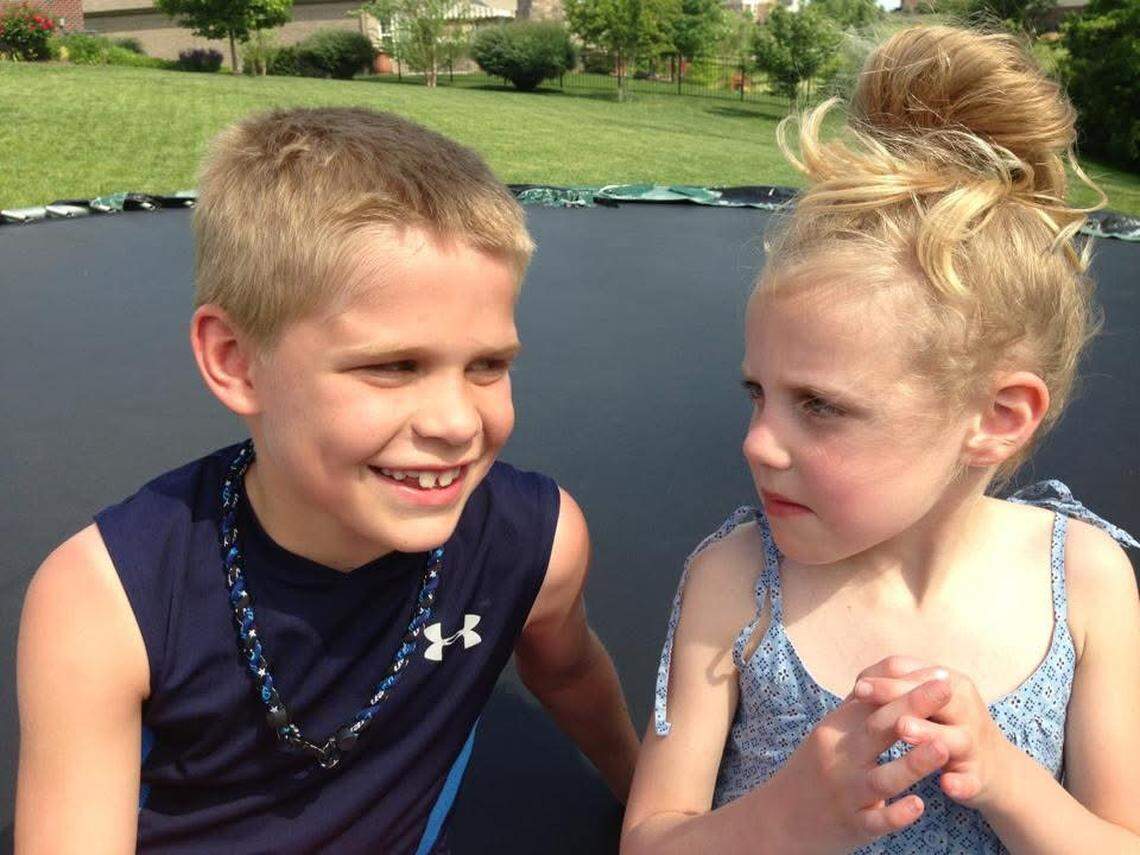 As children, current Kentucky Wildcats tight end Willie Rodriguez, left, was protective of his younger sister, Gabby, right. Gabby Rodriguez, now 18, suffers from Rett syndrome, a rare neurological disorder caused by genetic mutations that disrupt brain development.