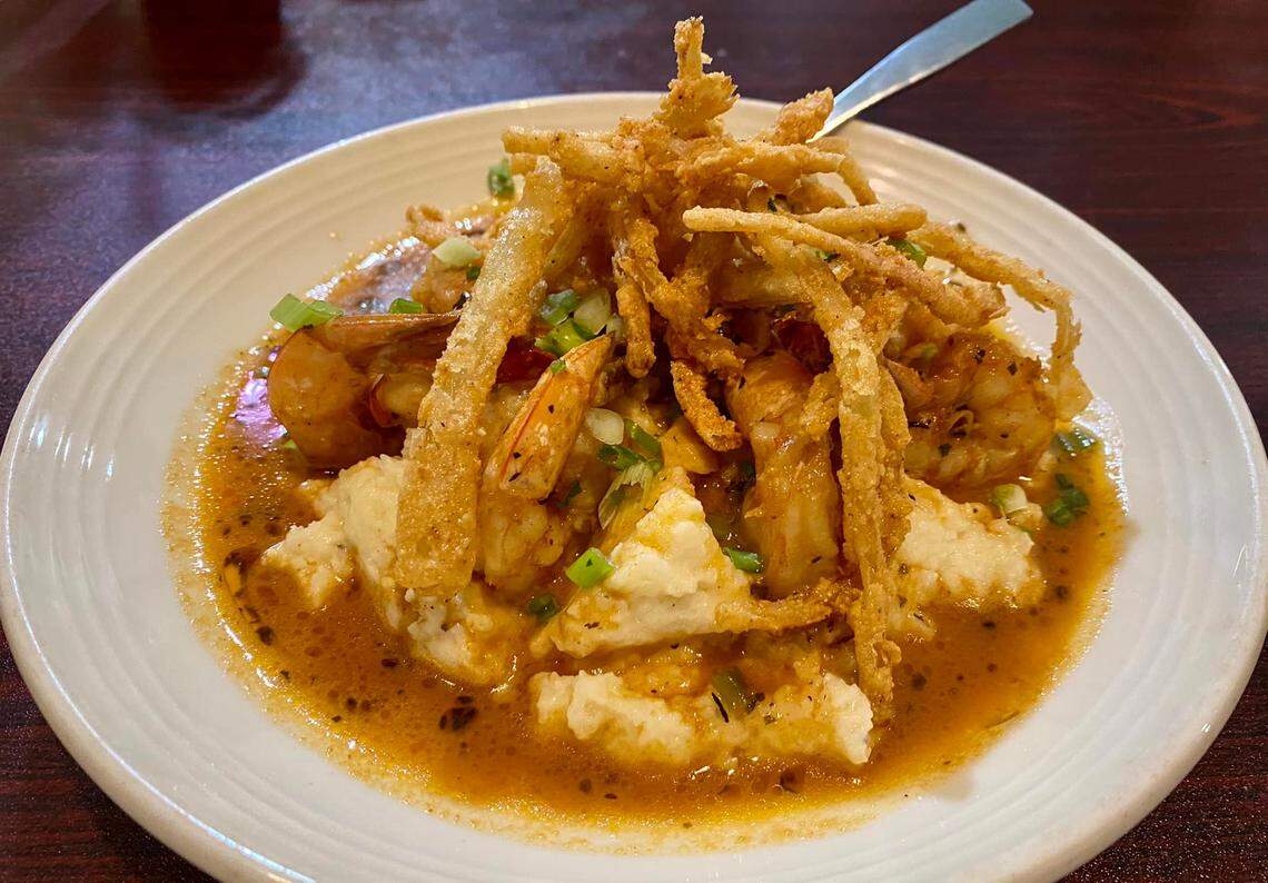 Windy Corner’s Shrimp & Grits, made with Weisenberger cheese grits