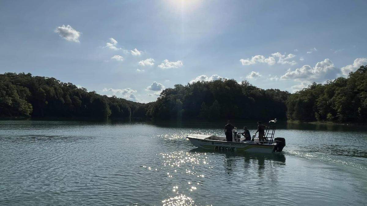 Law enforcement and rescue squads are searching for a missing swimmer last seen at Laurel River Lake on Friday evening. 
