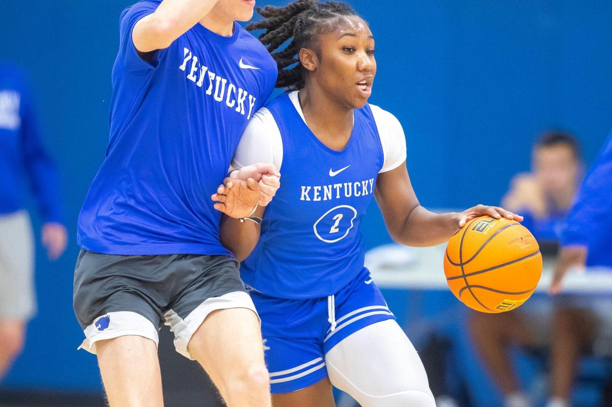 Saniah Tyler, who was little used as a freshman last year, appeared to be taking first-team reps during Tuesday’s first practice of the season.
