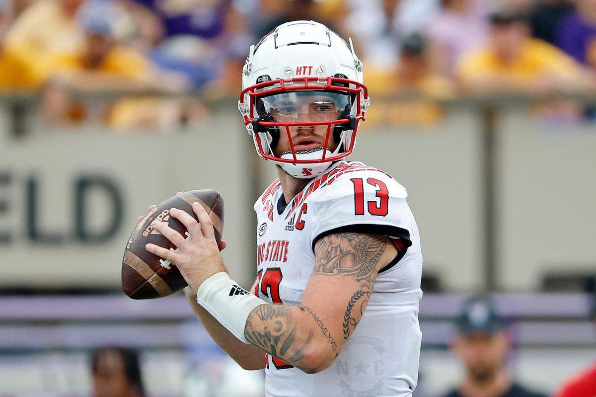 As a junior at N.C. State, Devin Leary threw 35 touchdowns with just five interceptions in 2021.