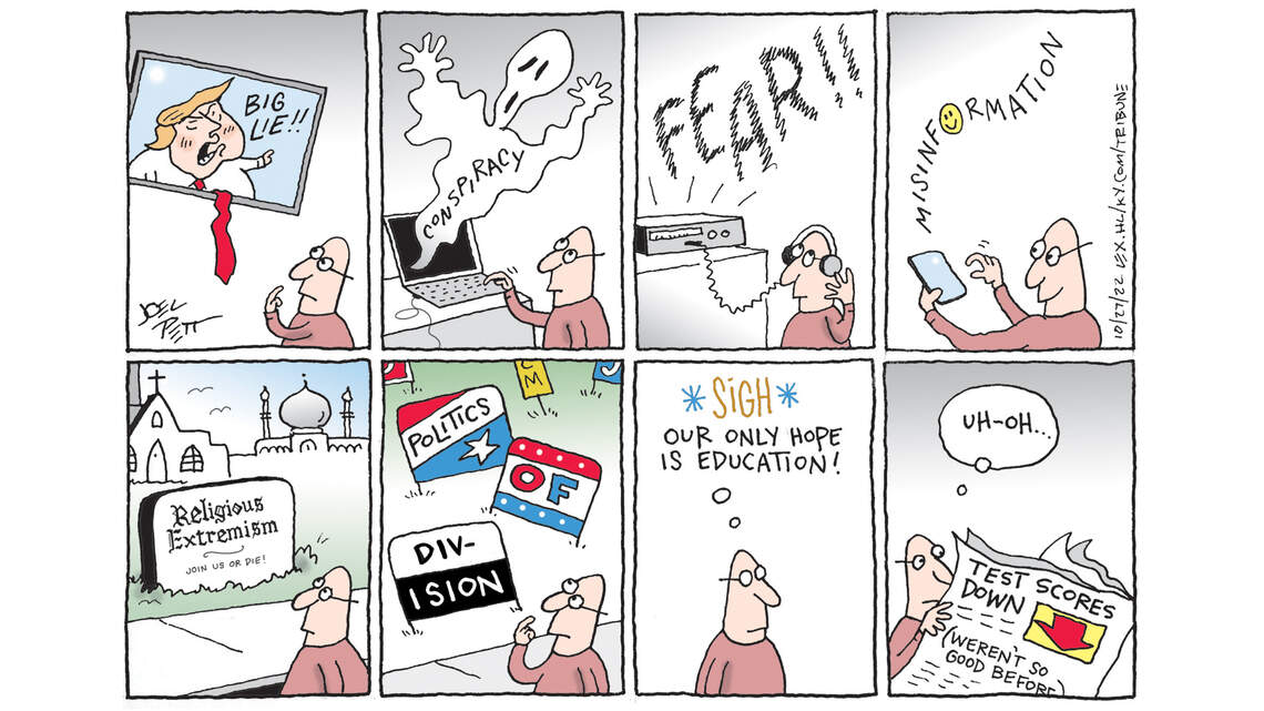 Joel Pett: I think we may be in trouble ...