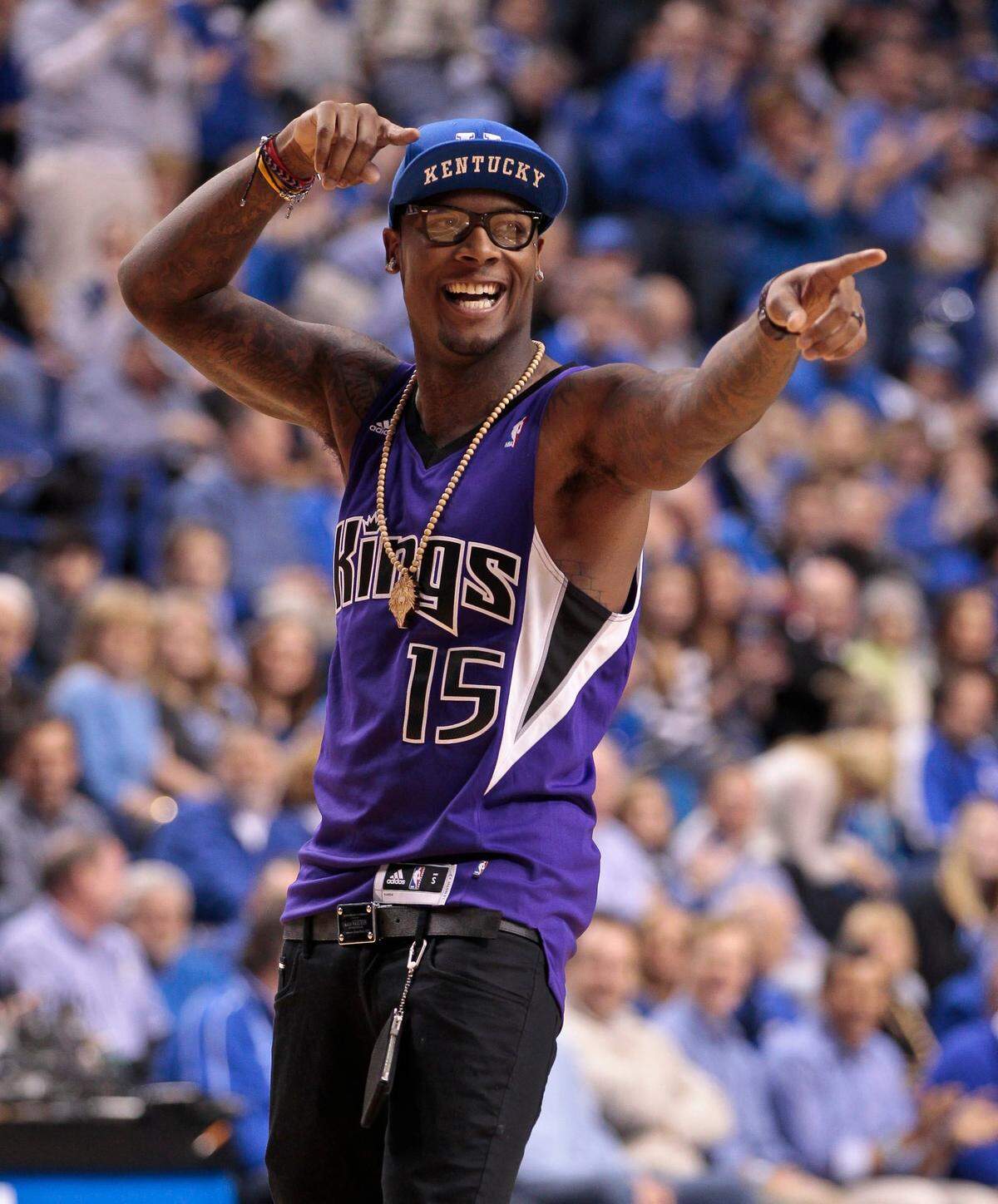 Stevie Johnson was recognized during a UK basketball game in 2012. Growing up, he thought of himself more as a basketball player than a football player, and he applied a lot of moves learned on the court to his footwork on the gridiron.