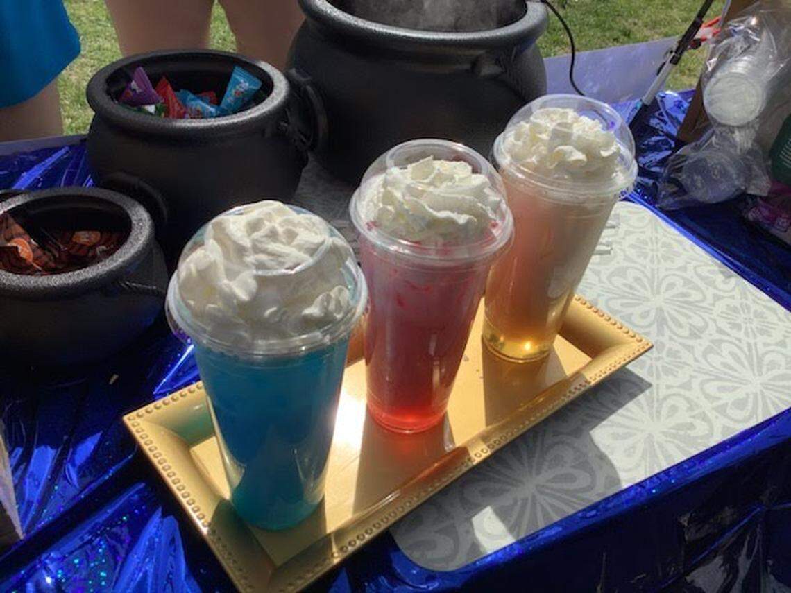 Muggles Traveling Cafe makes specialty coffee drinks and “dirty sodas” that they call magic potions.