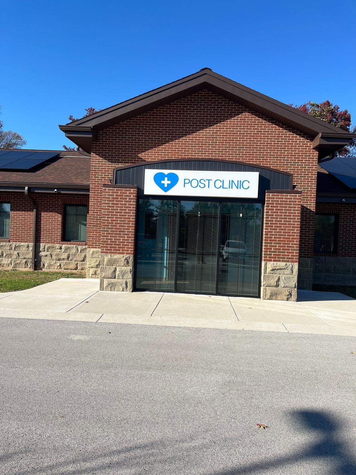 The Post Clinic serves patients at its location on Sterling Avenue in Mount Sterling. It offers free medical and dental services for those who qualify.