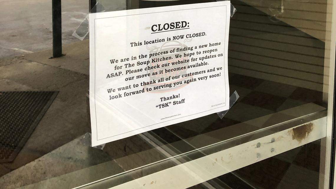 The Soup Kitchen, a restaurant on Southland Drive since 2010, apparently has closed. A sign posted on the door said it will hopes to reopen at a new location.