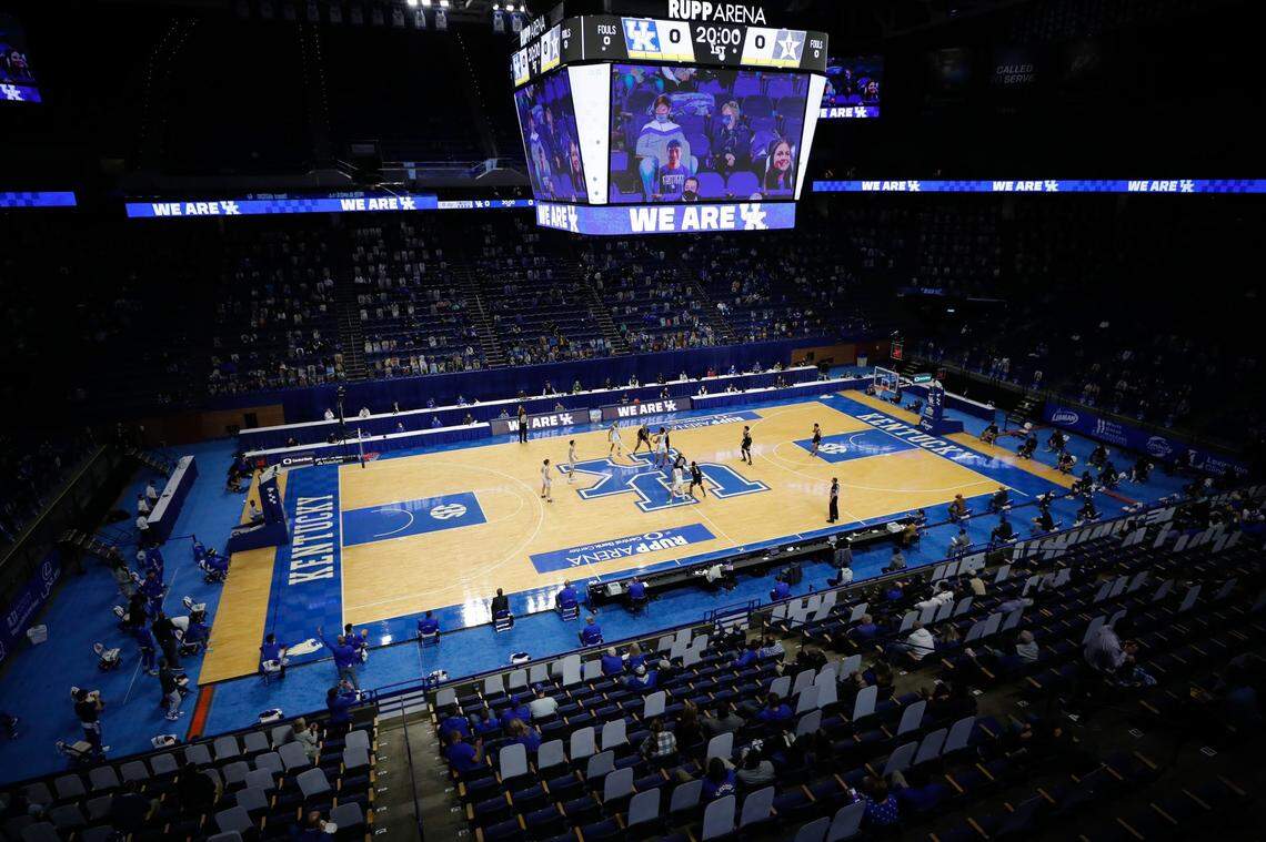 Rupp Arena attendance is limited to around 3,000 for this season due to COVID-19 precautions.