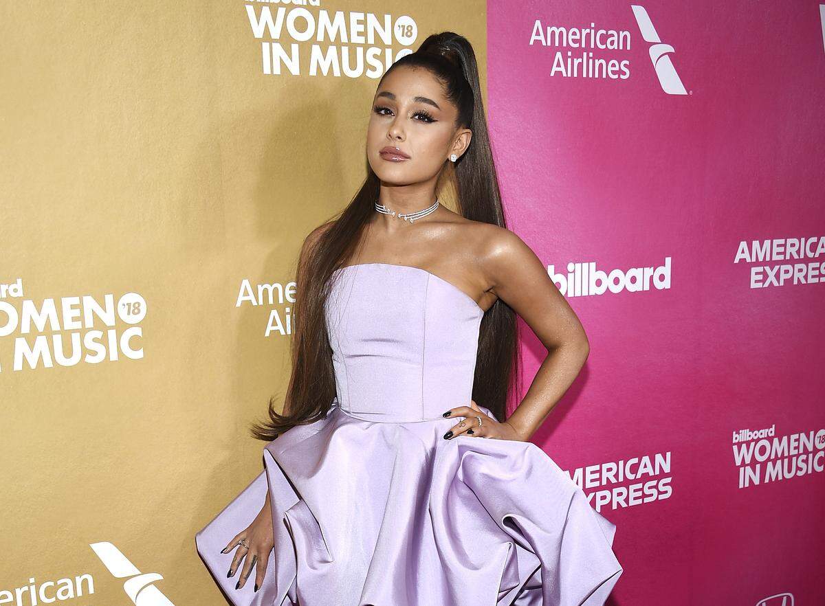 Ariana Grande attends the 13th annual Billboard Women in Music event at Pier 36 on Thursday, Dec. 6, 2018, in New York.