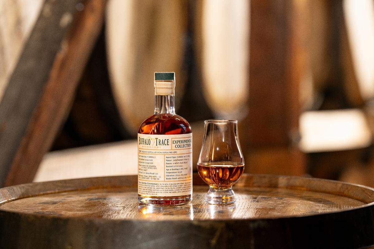 Buffalo Trace Distillery is releasing its latest bottle from the Experimental Collection: Spirits Distilled from Grain and Hops, available beginning late January at the gift shop. It’s 90 proof and priced at $46.99.