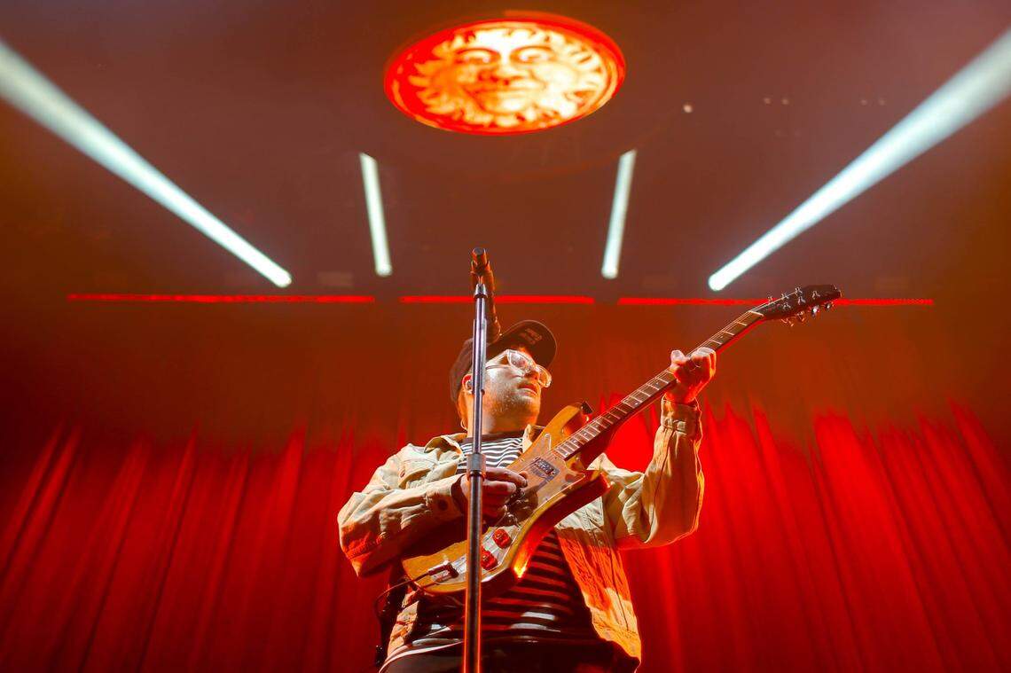 Fall Out Boy lead singer Patrick Stump performs at the Paycom Center in Oklahoma City, on Monday, March 11, 2024. The group will play Rupp Arena for the first time ever this weekend.