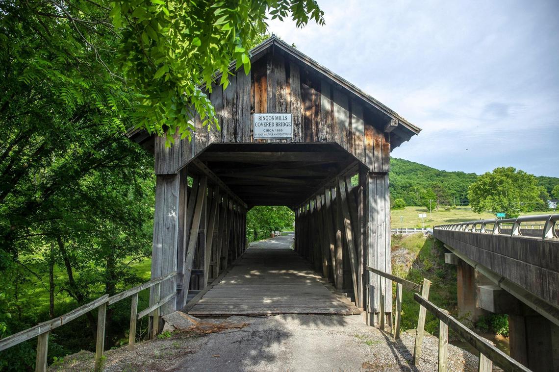The Ringo’s Mill Bridge is located in Fleming County, Ky. While closed to vehicles, the bridge is open to foot traffic.