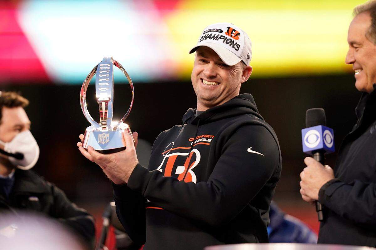 Zac Taylor has led the Cincinnati Bengals to the Super Bowl in his third season as head coach of the team. Cincinnati finished 2-14 and 4-11-1 in his first two years.
