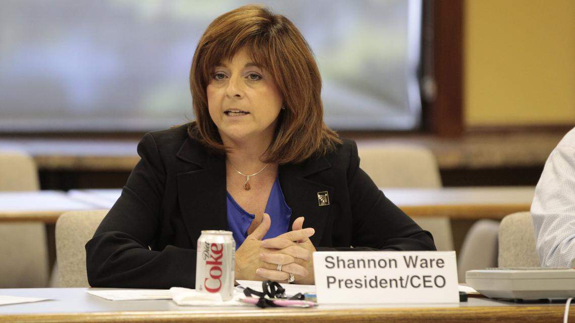 Shannon Ware, president and CEO spoke during the  board of directors of Bluegrass Regional Mental Health-Mental Retardation Board meeting at Coldstream Research Campus, in Lexington, Ky., on June 14, 2012. Photo by Pablo Alcala | Staff