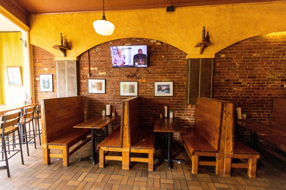 The original interior of PapaLeno’s, which has expanded three times.