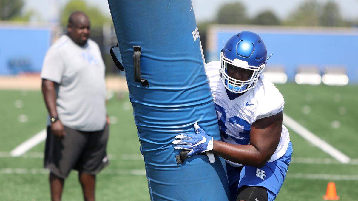 Thanks to the new NCAA redshirt rule, true freshmen like defensive lineman Jerquavion Mahone can play in up to four games this season without losing their redshirt seasons. Nothing has been decided about UK’s freshmen yet, but coaches are excited about the flexibility the new rule provides.