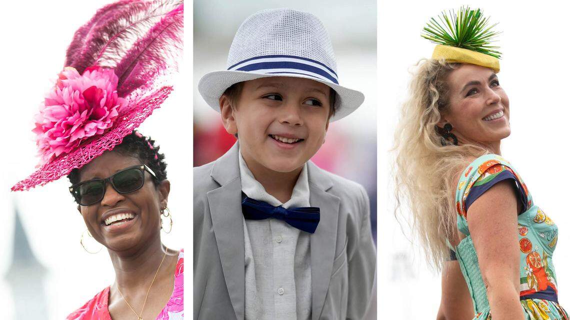 Kentucky Derby fashion shines bright under gray skies at Churchill Downs
