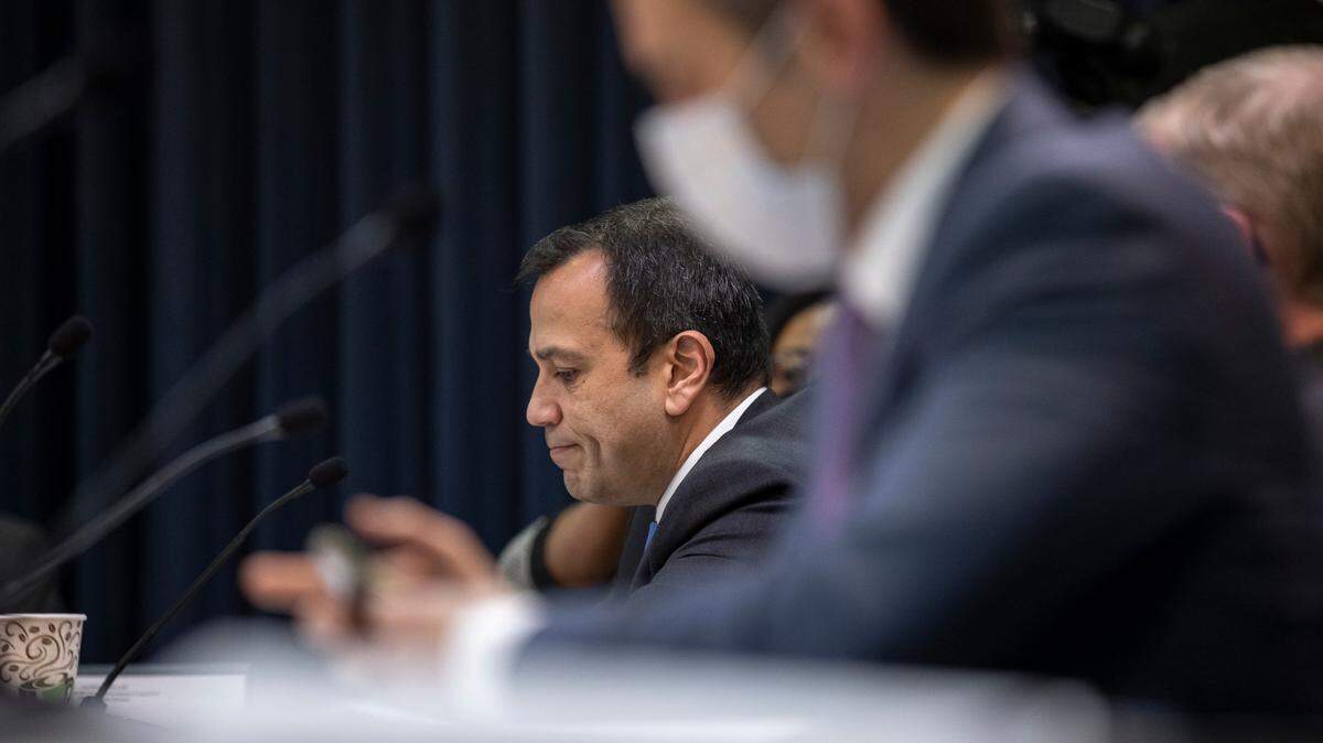 Kentucky state Sen. Ralph Alvarado, R-Winchester, attends a committee hearing at the Kentucky state Capitol in Frankfort, Ky., Wednesday, Jan. 6, 2021.