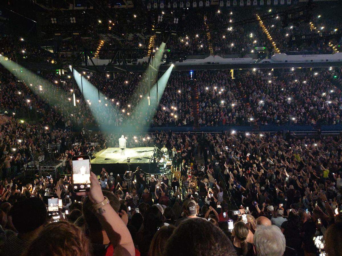 Country/hip-hop singer Jelly Roll performed before a sold-out crowd in Rupp Arena in Lexington, Ky., on Nov. 8, 2024.
